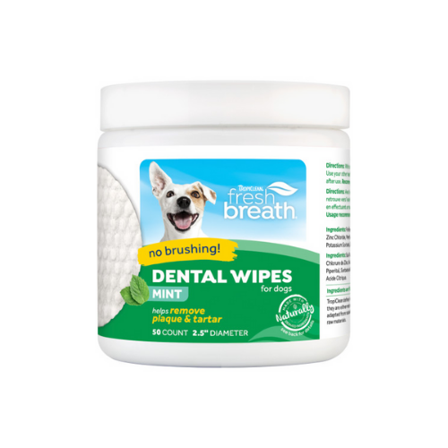 FBDLWP50CT TropiClean Fresh Breath Dental Wipes for Dogs, 50ct 1